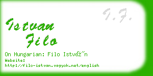 istvan filo business card